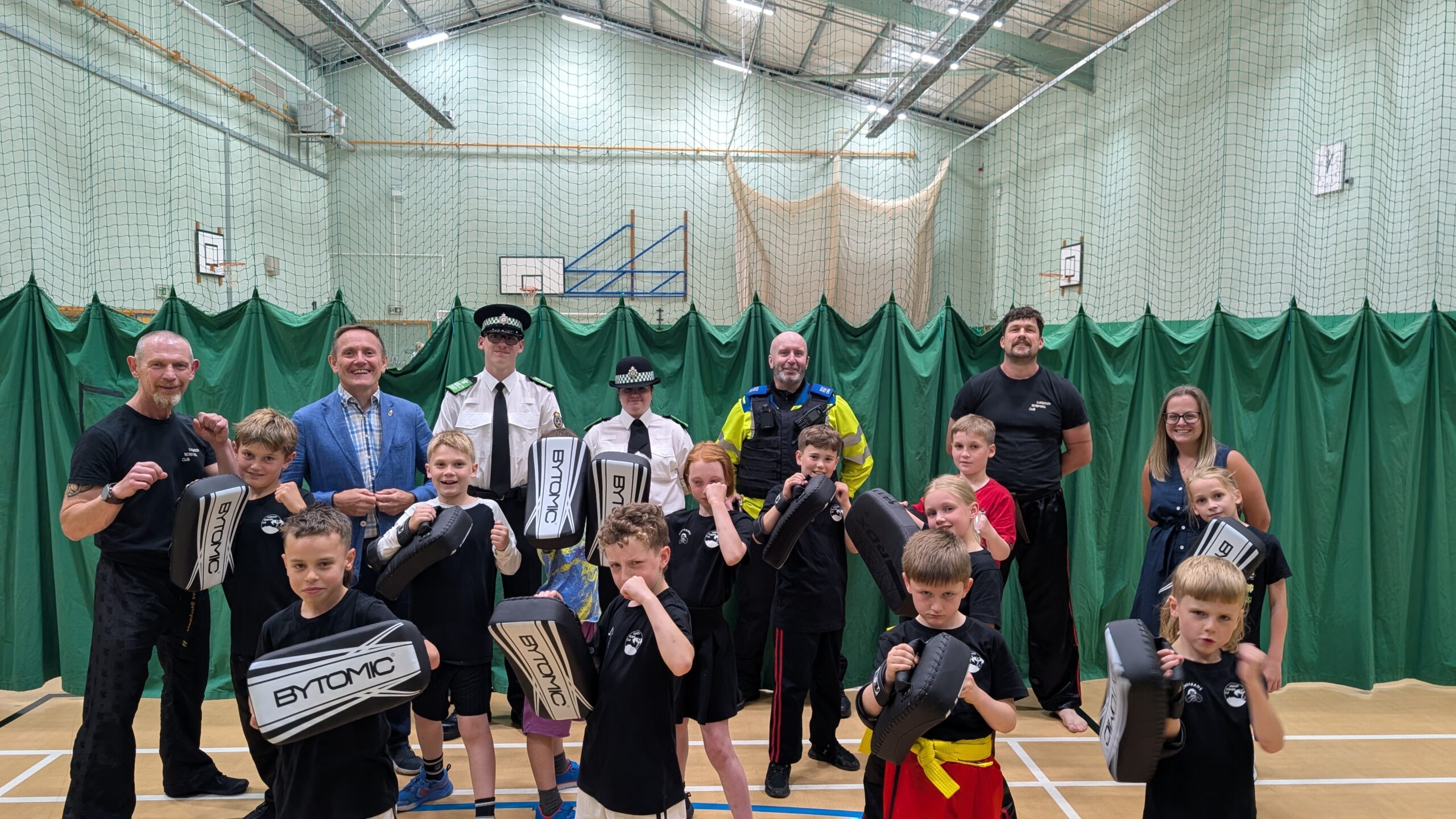 High Sheriff Sees Crimebeat Making a Difference at Llangollen Kickboxing Club